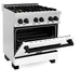 ZLINE 30" Autograph Edition Dual Fuel Range with White Matte Door and Matte Black Accents, RAZ-WM-30-M ZLINE Dreamwood Living