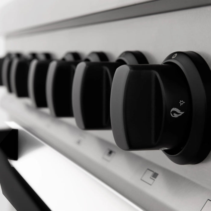 ZLINE 30" Autograph Edition Dual Fuel Range with White Matte Door and Matte Black Accents, RAZ-WM-30-M ZLINE Dreamwood Living