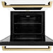 ZLINE 30" Autograph Edition Professional Double Wall Oven with Air Fry and Self-Clean in Stainless Steel with White Matte Doors and Champagne Bronze Handles, WADZ-WM-30-CB ZLINE Dreamwood Living