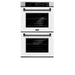 ZLINE 30" Autograph Edition Professional Double Wall Oven with Air Fry and Self Clean in Stainless Steel with White Matte Doors and Matte Black Handles, WADZ-WM-30-MB ZLINE Dreamwood Living