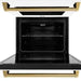 ZLINE 30" Autograph Edition Professional Double Wall Oven with Air Fry and Self-Clean in Stainless Steel with White Matte Doors and Polished Gold Handles, WADZ-WM-30-G ZLINE Dreamwood Living