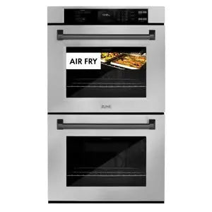 ZLINE 30" Autograph Edition Professional True Convection Double Wall Oven with Air Fry and Self Clean in Stainless Steel with Matte Black Handles, WADZ-30-MB ZLINE Dreamwood Living