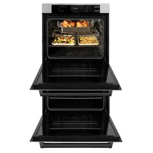 ZLINE 30" Autograph Edition Professional True Convection Double Wall Oven with Air Fry and Self Clean in Stainless Steel with Matte Black Handles, WADZ-30-MB ZLINE Dreamwood Living