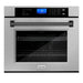 ZLINE 30" Autograph Edition Single Wall Oven with Air Fry and Self-Clean in DuraSnow® Stainless Steel and Black Matte Handle, WASSZ-30-MB ZLINE Dreamwood Living