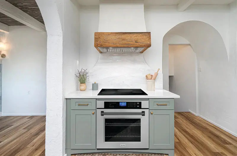 ZLINE 30" Autograph Edition Single Wall Oven with Air Fry and Self-Clean in DuraSnow® Stainless Steel and Black Matte Handle, WASSZ-30-MB ZLINE Dreamwood Living