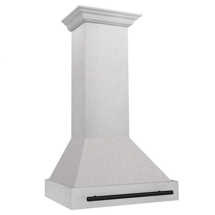 ZLINE 30" Autograph Edition Wall Mount Range Hood in DuraSnow® Stainless Steel with Matte Black Handle, 8654SNZ-30-MB ZLINE Dreamwood Living