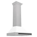 ZLINE 30" Autograph Edition Wall Mount Range Hood in DuraSnow® Stainless Steel with White Matte Shell and Matte Black Handle, KB4SNZ-WM30-MB ZLINE Dreamwood Living