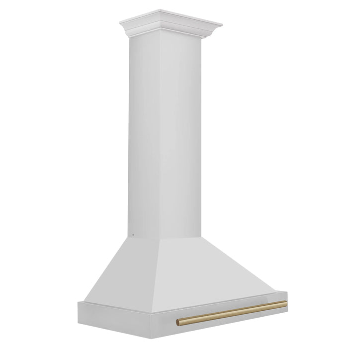 ZLINE 30" Autograph Edition Wall Mount Range Hood in Stainless Steel with Champagne Bronze Handle, KB4STZ-30-CB ZLINE Dreamwood Living