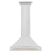 ZLINE 30" Autograph Edition Wall Mount Range Hood in Stainless Steel with Gold Handle, KB4STZ-30-G ZLINE Dreamwood Living