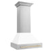 ZLINE 30" Autograph Edition Wall Mount Range Hood with White Matte Shell and Gold Handle, 8654STZ-WM30-G ZLINE Dreamwood Living