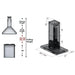 ZLINE 30" Convertible Island Mount Range Hood in Black Stainless Steel, BSKE2iN-30 ZLINE