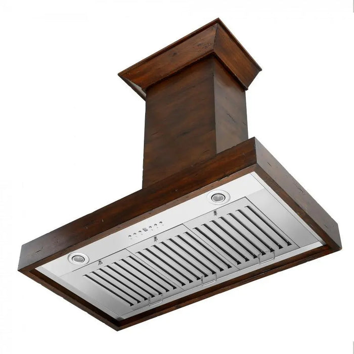 ZLINE 30" Convertible Vent Wooden Wall Mount Range Hood in Walnut, KBRR-30 ZLINE