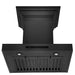 ZLINE 30" Convertible Wall Mount Range Hood in Black Stainless Steel with Crown Molding, BSKENCRN-30 ZLINE Dreamwood Living