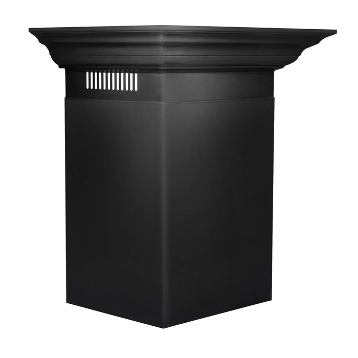 ZLINE 30" Convertible Wall Mount Range Hood in Black Stainless Steel with Crown Molding, BSKENCRN-30 ZLINE Dreamwood Living