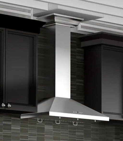 ZLINE 30" Convertible Wall Mount Range Hood in Stainless Steel with Crown Molding, KL2CRN-30 ZLINE