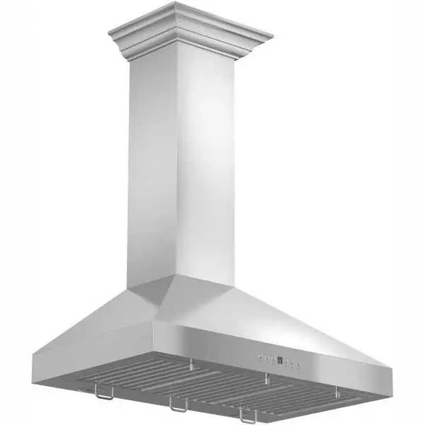 ZLINE 30" Convertible Wall Mount Range Hood in Stainless Steel with Crown Molding, KL3CRN-30 ZLINE