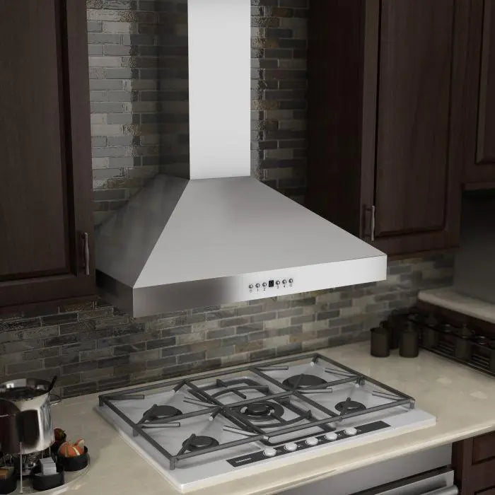 ZLINE 30" Convertible Wall Mount Range Hood in Stainless Steel with Crown Molding, KL3CRN-30 ZLINE