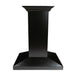 ZLINE 30" Convertible Wooden Island Mount Range Hood in Black with Crown Molding, KBiCC-30 ZLINE