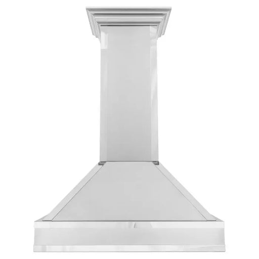 ZLINE 30" Designer Series Ducted Wall Mount Range Hood in DuraSnow® Stainless Steel with Mirror Accents, 655MR-30 ZLINE