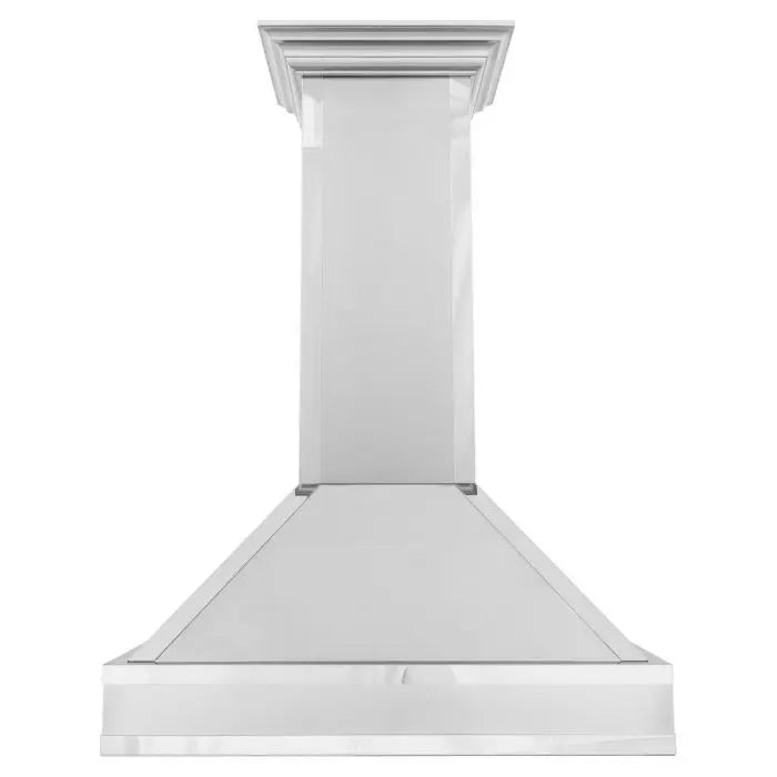 ZLINE 30" Designer Series Ducted Wall Mount Range Hood in DuraSnow® Stainless Steel with Mirror Accents, 655MR-30 ZLINE