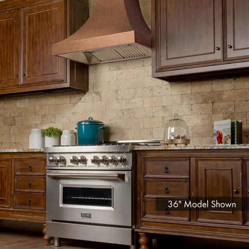 ZLINE 30" Designer Series Wall Mount Range Hood in Hand-Hammered Copper, 8632H-30 ZLINE