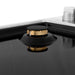 ZLINE 30" Dropin Cooktop with 4 Gas Brass Burners and Black Porcelain Top, RC-BR-30-PBT ZLINE