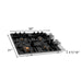 ZLINE 30" Dropin Cooktop with 4 Gas Brass Burners and Black Porcelain Top, RC-BR-30-PBT ZLINE
