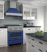 ZLINE 30" Dual Fuel Range in DuraSnow® Stainless with Blue Gloss Door, RAS-BG-30 ZLINE Dreamwood Living