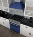 ZLINE 30" Dual Fuel Range in DuraSnow® Stainless with Blue Gloss Door, RAS-BG-30 ZLINE Dreamwood Living
