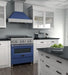 ZLINE 30" Dual Fuel Range in DuraSnow® Stainless with Blue Matte Door, RAS-BM-30 ZLINE Dreamwood Living