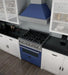 ZLINE 30" Dual Fuel Range in DuraSnow® Stainless with Blue Matte Door, RAS-BM-30 ZLINE Dreamwood Living