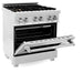 ZLINE 30" Dual Fuel Range in DuraSnow® Stainless with Brass Burners, RAS-SN-BR-30 ZLINE Dreamwood Living