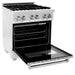 ZLINE 30" Dual Fuel Range in DuraSnow® Stainless with Brass Burners, RAS-SN-BR-30 ZLINE Dreamwood Living
