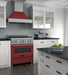 ZLINE 30" Dual Fuel Range in DuraSnow® Stainless with Red Matte Door, RAS-RM-30 ZLINE Dreamwood Living