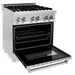 ZLINE 30" Dual Fuel Range in Stainless Steel with Brass Burners, RA-BR-30 ZLINE