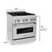 ZLINE 30" Dual Fuel Range in Stainless Steel with Brass Burners, RA-BR-30 ZLINE