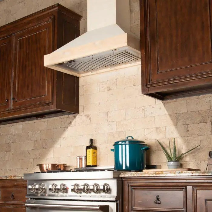 ZLINE 30" Ducted Unfinished Wooden Wall Mount Range Hood, KBUF-30 ZLINE