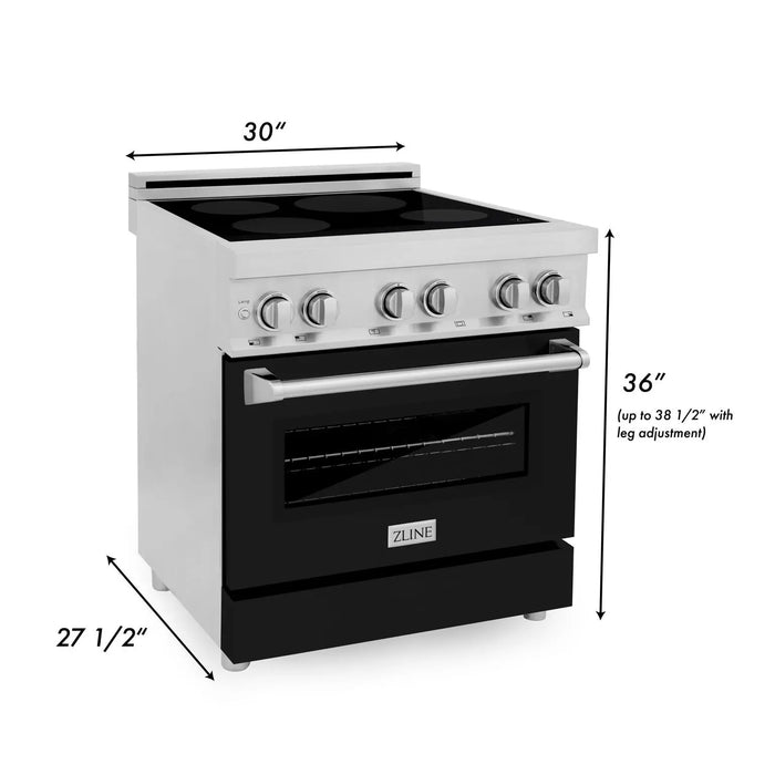 ZLINE 30" Induction Range in Black Matte, RAIND-BLM-30 ZLINE Dreamwood Living