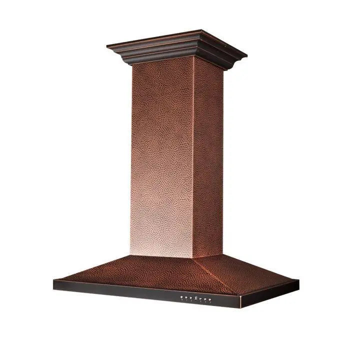 ZLINE 30" Island Range Hood in Hand Hammered Copper, 8GL2Hi-30 ZLINE