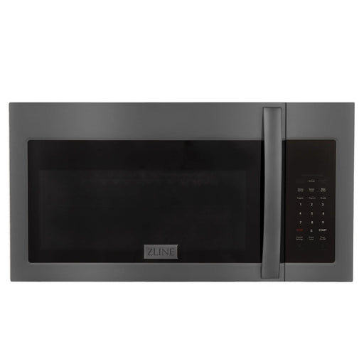 ZLINE 30" Over the Range Convection Microwave Oven in Black Stainless Steel with Modern Handle and Sensor Cooking, MWO-OTR-30-BS ZLINE