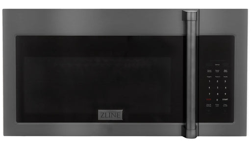 ZLINE 30" Over the Range Convection Microwave Oven in Black Stainless Steel with Traditional Handle and Sensor Cooking, MWO-OTR-H-30-BS ZLINE