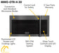 ZLINE 30" Over the Range Convection Microwave Oven in Black Stainless Steel with Traditional Handle and Sensor Cooking, MWO-OTR-H-30-BS ZLINE