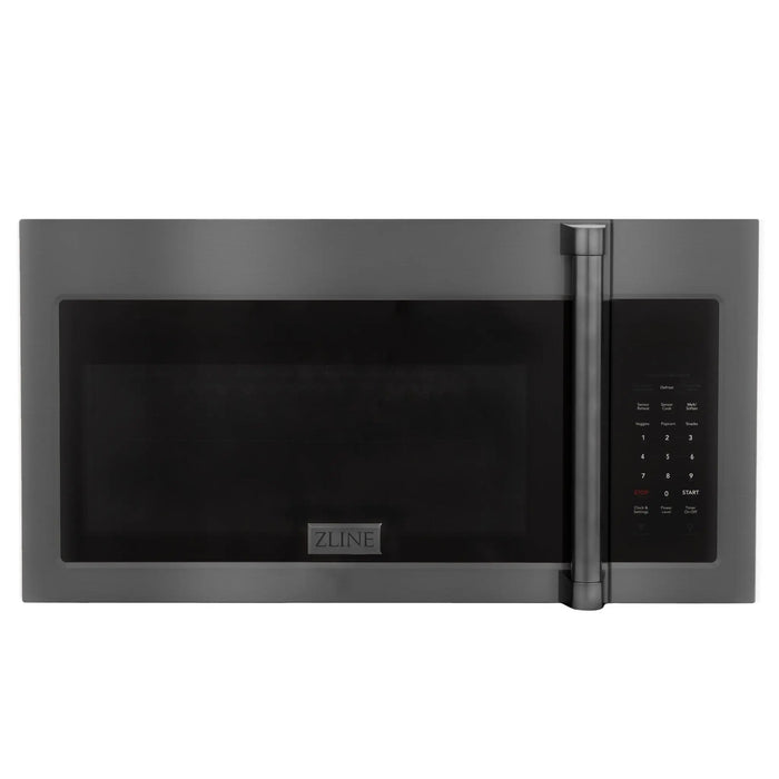 ZLINE 30" Over the Range Microwave in Black Stainless Steel with Traditional Handle & 2 Charcoal Filters, MWO-OTRCFH-30-BS ZLINE Dreamwood Living