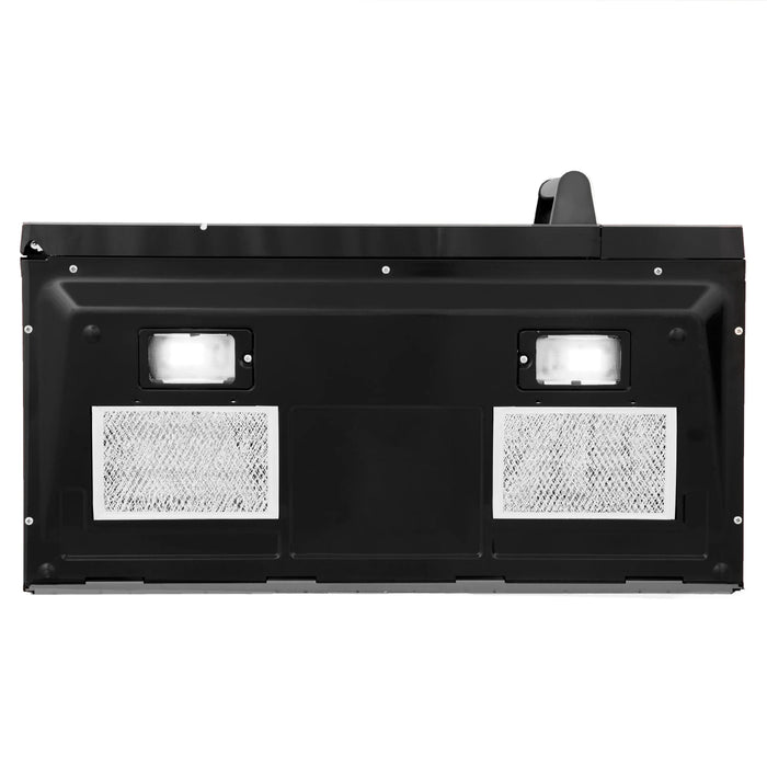 ZLINE 30" Over the Range Microwave in Black Stainless Steel with Traditional Handle & 2 Charcoal Filters, MWO-OTRCFH-30-BS ZLINE Dreamwood Living