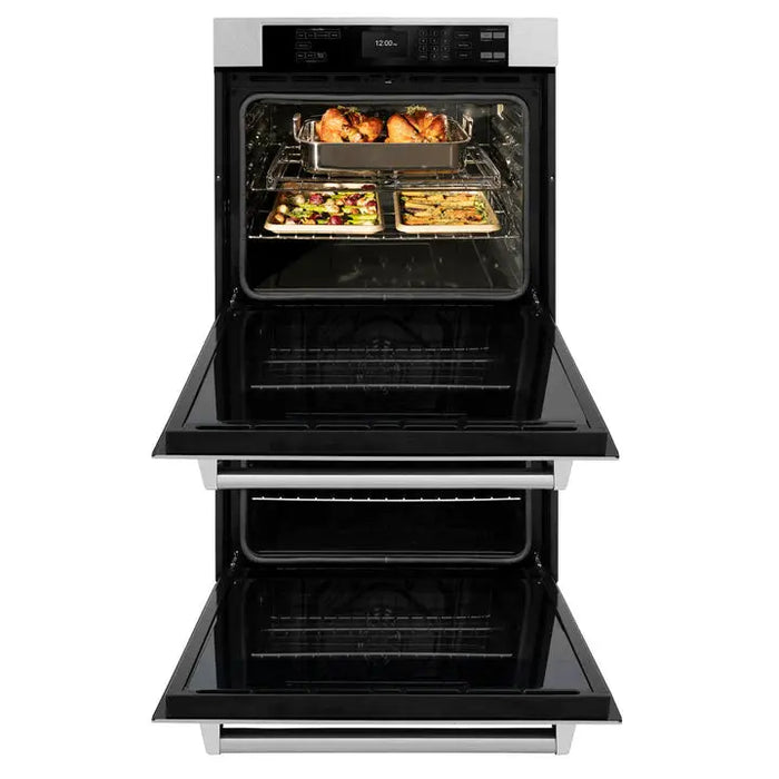 ZLINE 30" Professional Double Wall Oven with Air Fry and Self-Clean in DuraSnow® Stainless Steel, WADS-30 ZLINE Dreamwood Living