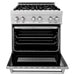 ZLINE 30" Professional Dual Fuel Range in DuraSnow® Stainless Steel, RAS-SN-30 ZLINE