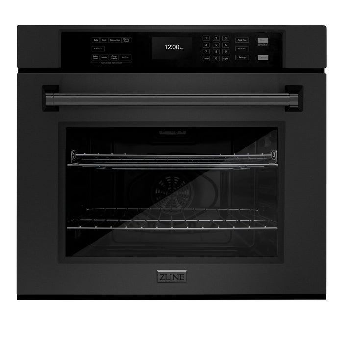 ZLINE 30" Professional Single Wall Oven with Air Fry and Self-Clean in Black Stainless Steel, WASB-30 ZLINE Dreamwood Living