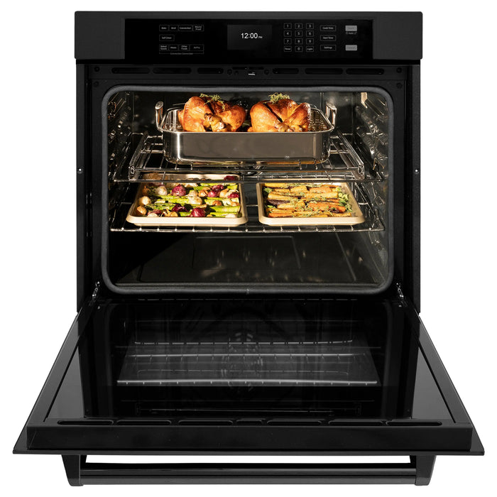 ZLINE 30" Professional Single Wall Oven with Air Fry and Self-Clean in Black Stainless Steel, WASB-30 ZLINE Dreamwood Living