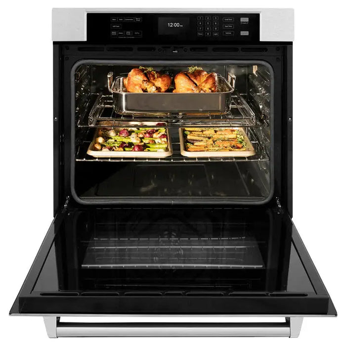 ZLINE 30" Professional Single Wall Oven with Air Fry and Self-Clean in DuraSnow® Stainless Steel, WASS-30 Dreamwood Living Dreamwood Living