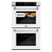 ZLINE 30" Professional True Convection Double Wall Oven with Air Fry and Self Clean in DuraSnow® Stainless Steel with White Matte Doors, WADS-WM-30 ZLINE Dreamwood Living